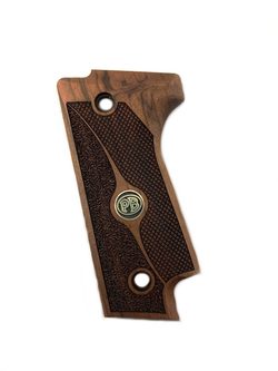 Střenky KSD Beretta 92S ořech s logem z bronzu