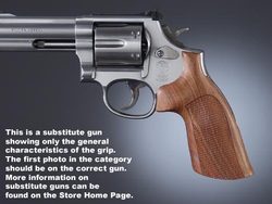 Střenky Hogue Smith & Wesson K/L round butt Pau Ferro bez vybrání pro prsty zdrsněné