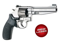 Střenky Hogue Smith & Wesson K/L rám round butt černé, Laser červený