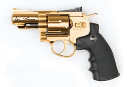 Vzduchový revolver Dan Wesson 2,5" gold cal. 4,5 mm