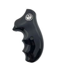 Střenky KSD Ruger SP101 černý akrylát se stříbrným logem 3