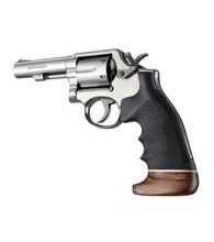 Střenky Hogue Smith & Wesson K/L square butt černé s dřevěnou botkou