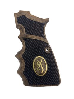 Střenky KSD Browning Hi-Power ergonomic ořech s bronzovým logem