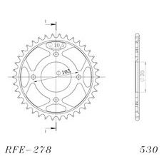 ŘETĚZOVÁ ROZETA SUPERSPROX RFE-278:38-BLK ČERNÝ 38 ZUBŮ, 530