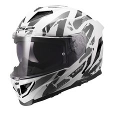 LS2 HELMETS LS2 FF818 STORM III KAOS WHITE GREY