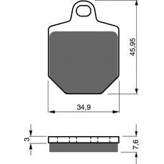 BRZDOVÉ DESTIČKY GOLDFREN 238 S3 (1 SET = 4 PCS)