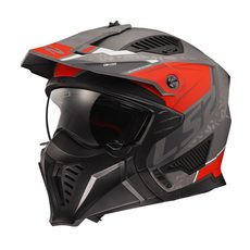 LS2 HELMETS LS2 OF606 DRIFTER DEVOR M.SILVER TITANIUM RED-06