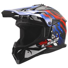 LS2 HELMETS LS2 MX708 FAST II GROTESK WHITE BLUE RED-06