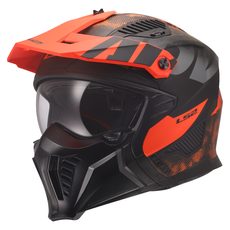 LS2 HELMETS LS2 OF606 DRIFTER GAS GREY ORANGE-06