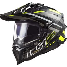 LS2 HELMETS LS2 MX701 EXPLORER C EDGE GL.BLACK H-V YELL-06