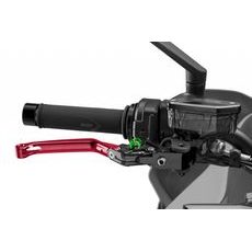 PÁČKA BRZDY BEZ ADAPTÉRU PUIG 4.0 4110RV SKLÁDACÍ ČERVENÁ/ZELENÁ