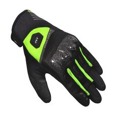 LS2 HELMETS LS2 ATOM MAN GLOVES BLACK H-V YELLOW