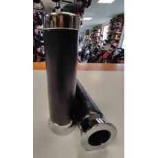 PARTS RUKOJETI - GRIPY DS-243263 KŮŽE/CHROM BLACK 2KS