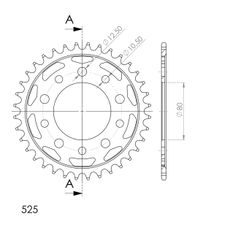 ŘETĚZOVÁ ROZETA SUPERSPROX RFE-1332:36-BLK ČERNÝ 36 ZUBŮ, 525