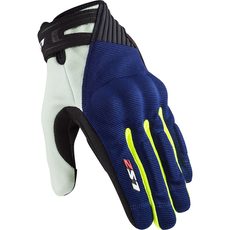 LS2 HELMETS LS2 DART 2 MAN GLOVES BLUE H-V YELLOW