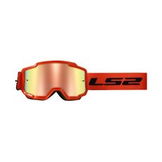 LS2 HELMETS LS2 CHARGER GOGGLE H-V ORANGE WITH IRIDIUM VISOR
