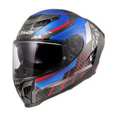 LS2 HELMETS LS2 FF807 DRAGON TRAX BLUE RED
