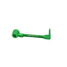 LEVER GUARD ACCOSSATO WITH GREEN HOSE AND JOINT RIGHT, ALUMINIUM