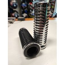 HIGHWAY HAWK RUKOJETI - GRIPY 22MM CLASSIC, CHROM/ČERNÁ 2KS