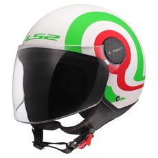 LS2 HELMETS LS2 OF558 SPHERE LUX II URBY WHITE GREEN RED-06