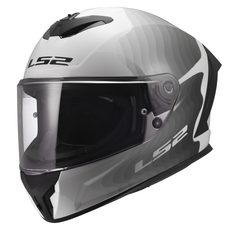 LS2 HELMETS LS2 FF820 RAPID III FLOW WHITE GREY