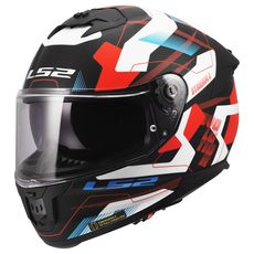 LS2 HELMETS LS2 FF808 STREAM II MIKA MATT WHITE BLUE-06 3XL