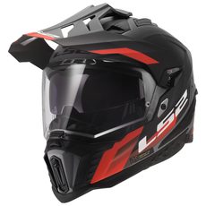 LS2 HELMETS LS2 MX701 EXPLORER HEXA BLACK RED GREY-06