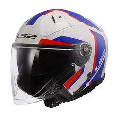 LS2 HELMETS LS2 OF603 INFINITY II FOCUS WHITE BLUE RED-06