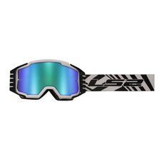 LS2 HELMETS LS2 CHARGER PRO GOGGLE WHITE WITH IRIDIUM VISOR