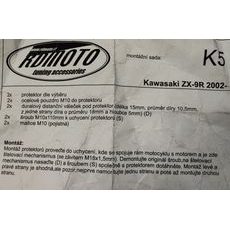 RD MOTO PÁDOVÉ PROTEKTORY KAWASAKI ZX-9R 2002- NEÚPLNÁ SADA !