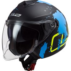 LS2 HELMETS LS2 OF573 TWISTER II XOVER MATT BLACK BLUE