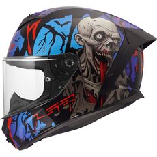 LS2 HELMETS LS2 FF820 RAPID III ZOMBIE II BLACK RED BLUE