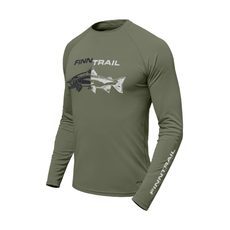 FINNTRAIL FINNTRAIL LONGSLEEVE WAVE FISH KHAKI