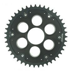REAR SPROCKET STEALTH WITH ALLOY DISC SUPERSPROX RSA-737_530:43-BLK ČERNÁ 43 ZUBŮ, 520