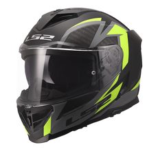 LS2 HELMETS LS2 FF818 STORM III DYNAMO BLACK H-V YELLOW