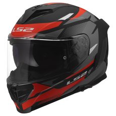 LS2 HELMETS LS2 FF818 STORM III KOMAI BLACK RED