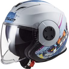 LS2 HELMETS LS2 OF570 VERSO SPRING MATT SILVER BLUE