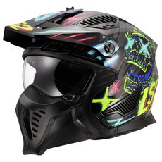LS2 HELMETS LS2 OF606 DRIFTER RAYZ BLACK BLUE-06