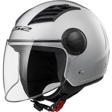 LS2 HELMETS LS2 OF562 AIRFLOW GLOSS SILVER LONG