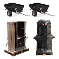 SHARK ACCESSORIES SET 2X SHARK ATV TRAILER WOOD 550 BLACK