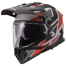 LS2 HELMETS LS2 MX702 PIONEER II BLOCK GREY RED-06