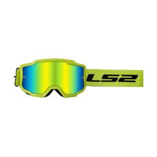 LS2 HELMETS LS2 CHARGER GOGGLE H-V YELLOW WITH IRIDIUM VISOR
