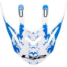 LS2 HELMETS LS2 MX437 PEAK SPOT WHITE BLUE
