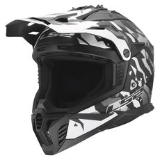 LS2 HELMETS LS2 MX708 FAST II GROTESK BLACK GREY-06