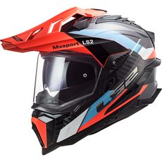 LS2 HELMETS LS2 MX701 EXPLORER C FRONTIER G.BLUE FL.ORANGE