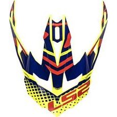 LS2 HELMETS LS2 MX470 PEAK BOMBER YELLOW BLUE RED