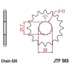 ŘETĚZOVÉ KOLEČKO JT JTF 565-17 17 ZUBŮ, 520