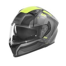 NOX PŘILBA N402 MENTOR BLACK NENON YELLOW