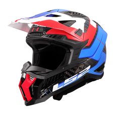 LS2 HELMETS LS2 MX703 X-FORCE GALUO WHITE RED BLUE-06