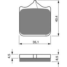 BRZDOVÉ DESTIČKY GOLDFREN 304 GP6 (1 SET = 4 PCS)